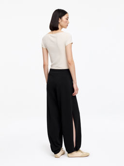 Pantalones de punto fino de corte relajado - H&m фото 3