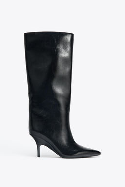 KITTEN HEEL KNEE-HIGH BOOTS - Zara фото 3