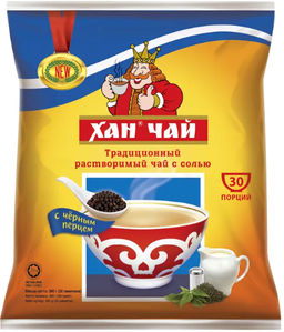 Хан чай. Чай растворимый с солью, перцем и сливками мягкая упаковка, 30 пак.