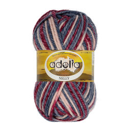 Пряжа ADELIA NELLY 70% шерсть, 30% акрил 5 шт. х 100 г 100 м  5 м