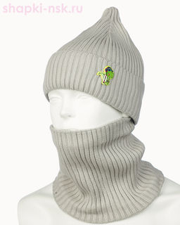 02-81-M Комплект для мальчика флис (шапка+снуд) (48-50)