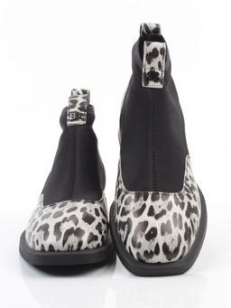 01-B44B-81H WHITE/LEOPARD Ботинки демисезонные женские (натуральная кожа, текстиль, байка) - Фабричный китай фото 9