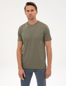 Haki Slim Fit Basic Ti__rt - Pierre cardin фото 3