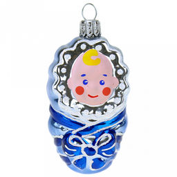 Елочная игрушка фигурка стеклянная Малютки, ручная художественная роспись, подарочная упаковка, набор 2шт (Россия) - Домашняя Мода фото 2