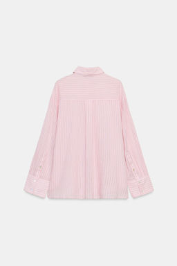 CAMISA GASA OVERSIZE BOLSILLO / Rosas - Zara фото 7