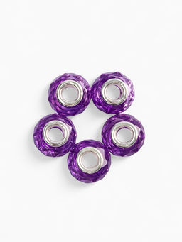 Цена за 5 шт. Шарм бусина «Хрусталик», для творчества, фиолетовый