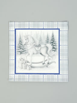 Цена за 3 шт. Салфетки бумажные трёхслойные Скатерть с лошадью на серебре, 33?33, 20 шт.