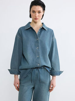 Рубашка Без бренда Oversize Kad?n Jean G?mlek женская джинсовая оверсайз