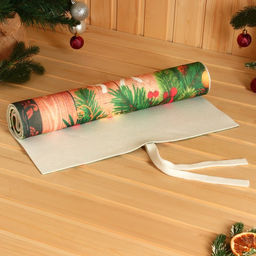 Коврик-лежак с принтом С Новым Годом, С легким паром, 50х155 см - Банная забава фото 3
