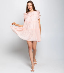 Платье #КТ6616 (2), пудровый - Dommod фото 2