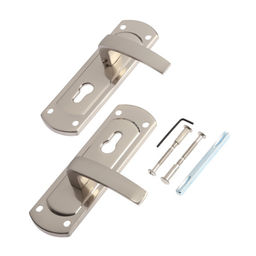 Ручки на планке LOCKLAND 002, м/о 55 мм, цвет сатиновый никель