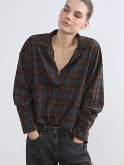 Ekose Oversize Kad?n G?mlek