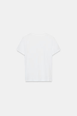 CAMISETA LAVADA MANGA CORTA / Blanco