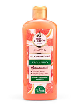 Floresan HERBAL THERAPY Шампунь бессульфатный Блеск и объём с экстрактом грейпфрута, 400мл