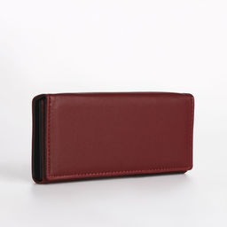 Кошелёк на магните, цвет бордовый