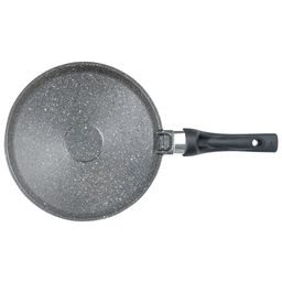 Сковорода блинная с тефлоновым покрытием д22см Графит, h2см, s0,3см, ручка из термостойкого пластика (Россия) - Домашняя мода фото 3