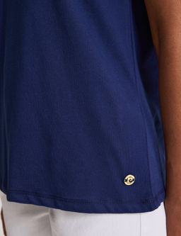 Lacivert Regular Fit V Yaka Basic Ti__rt