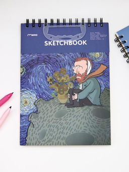 Скетчбук (B5) "Vincent starry night", blue (18*25) 30 л. 130 г/м