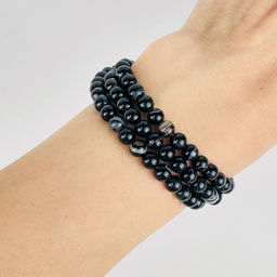 Бусины для украшений из полосатого Агата (78 бусин) 39 см