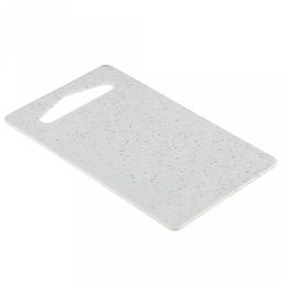 Доска разделочная пластмассовая "Точка" 24,5х14,5х0,4см, прямоугольная, защитный борт, с текстурой против скольжения продуктов, отверстие для подвешивания, серый, в т/у пленке (Китай)