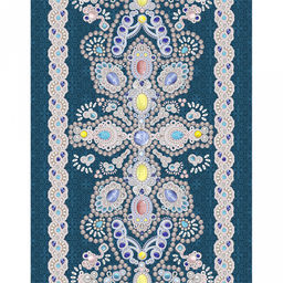 "Сапфир" Скатерть-дорожка на стол набивная 50х148см, 231г/м2, хлопок 100%, "Домашняя мода" (Россия)