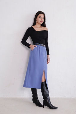 11267 Юбка миди-макси голубая - Martichelli фото 5