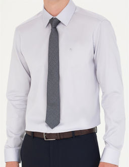 Gri Slim Fit Uzun Kollu Basic G_mlek