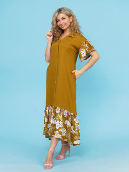 868 Платье "Горчичный"