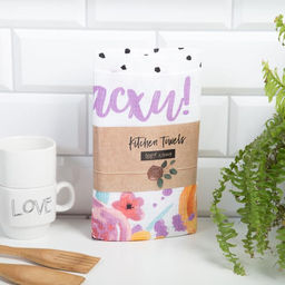 Набор кухонных полотенец Доляна Пасхальное чудо 35х60см-2 шт, 100% хл, вафля 160 г/м2  фото 2