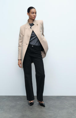 WOOL BLEND DOUBLE-BREASTED COAT - Zara фото 13