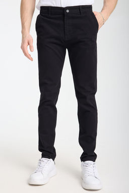 Siyah Slim Fit Basic Chino Esnek Gabardin Pantolon TMNSS25PL00018