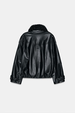 FAUX LEATHER BOMBER JACKET ZW COLLECTION - Zara фото 9