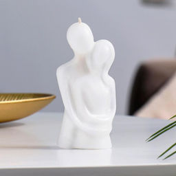 Цена за 3 шт. Свеча декоративная «Влюбленные», 12 см, белая