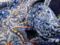 Палантин с вышивкой (шерсть 100%) № Тк903/78 - Ганг фото 3