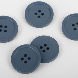 Цена за 4 шт. Пуговицы, 4 прокола, d=23 мм, набор 5 шт., матовые, серые