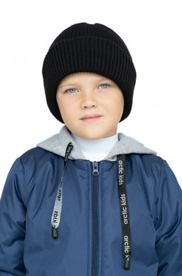 Шапка вязаная черная