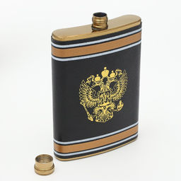 Подарочный набор Герб: фляжка 270 мл, 4 стопки, воронка