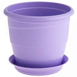 Горшок для фиалок пластмассовый "Венеция" 0,75л, д12см, с поддоном, лавандовый (Россия)