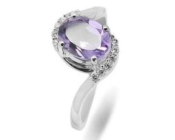 Кольцо из серебра аметист, Кипр