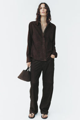 ZW COLLECTION LIMITED EDITION 100% SUEDE TROUSERS