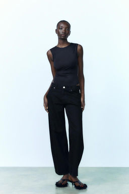 GATHERED POLYAMIDE BODYSUIT