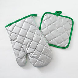 Кухонный набор Доляна «Кактус»: прихватка 17×17 см, варежка 26×16 см, цвет зелёный, 100% п/э