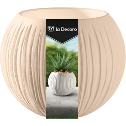 Цена за 2 шт. Кашпо для цветов пластиковое 0,3л d-13,3см "Сфера Мини" Кремовый