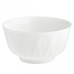 "Роса" Салатник фарфоровый 630мл, д13,8см, h7,4, рифленый борт, белый (Китай)