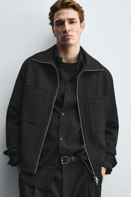 BOXY FIT ZIP-UP OVERSHIRT - Zara фото 5