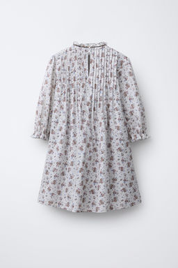 FLORAL DRESS WITH TUCKS - Zara фото 9