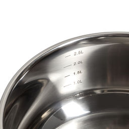1744 GIPFEL Кастрюля SERENADE 20x9,5см/3,0л со стеклянной крышкой. Материал: нерж. сталь 18/10. Толщина 0,6мм  фото 6