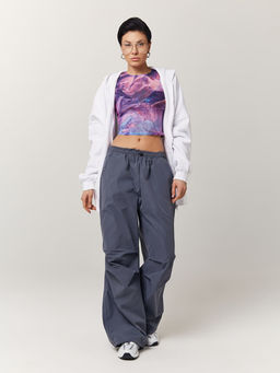 Укороченный принтованный рашгард из эластичной ткани с длинным рукавом - Eazyway фото 5