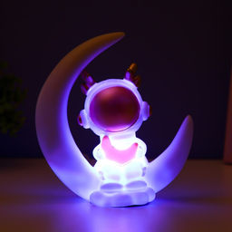 Ночник "Лосяш космонавт" LED USB белый 18х17х7см RISALUX