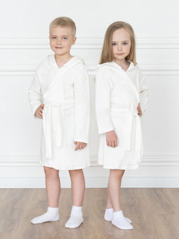 Халат детский молочный